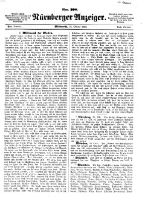 Nürnberger Anzeiger Mittwoch 22. Oktober 1862