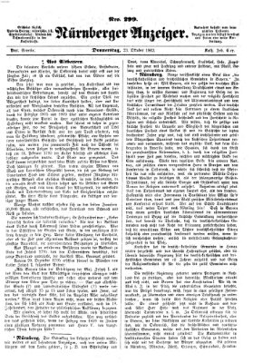 Nürnberger Anzeiger Donnerstag 23. Oktober 1862