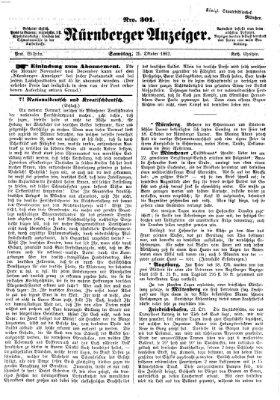 Nürnberger Anzeiger Samstag 25. Oktober 1862