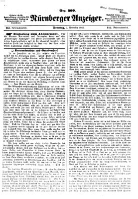 Nürnberger Anzeiger Sonntag 2. November 1862