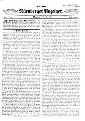 Nürnberger Anzeiger Montag 3. November 1862