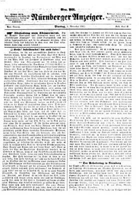 Nürnberger Anzeiger Dienstag 4. November 1862