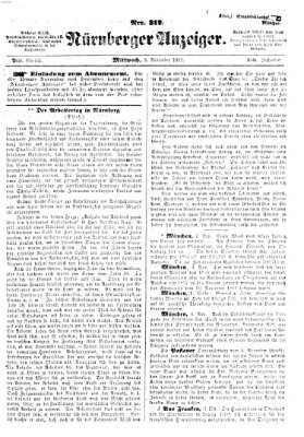 Nürnberger Anzeiger Mittwoch 5. November 1862