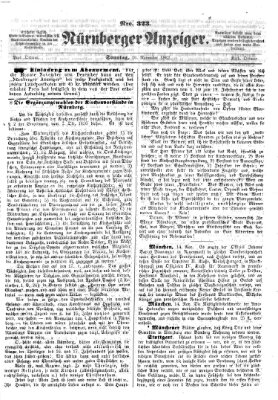 Nürnberger Anzeiger Sonntag 16. November 1862