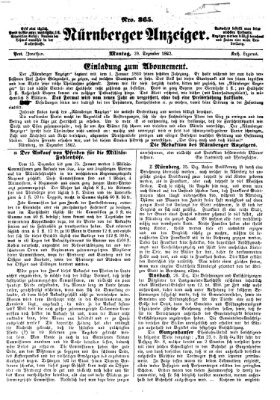 Nürnberger Anzeiger Montag 29. Dezember 1862