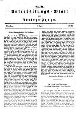 Nürnberger Anzeiger Samstag 9. August 1862