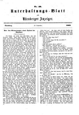 Nürnberger Anzeiger Sonntag 28. September 1862