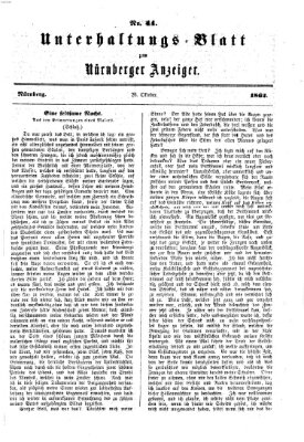 Nürnberger Anzeiger Sonntag 26. Oktober 1862