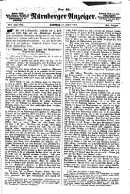 Nürnberger Anzeiger Samstag 10. Januar 1863