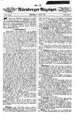 Nürnberger Anzeiger Sonntag 11. Januar 1863