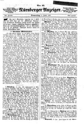 Nürnberger Anzeiger Donnerstag 15. Januar 1863