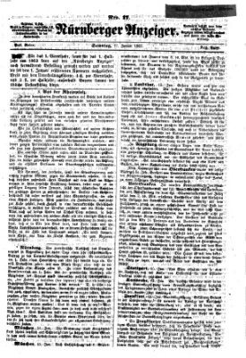 Nürnberger Anzeiger Samstag 17. Januar 1863