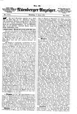 Nürnberger Anzeiger Sonntag 18. Januar 1863