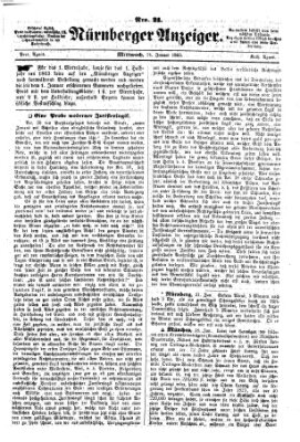 Nürnberger Anzeiger Mittwoch 21. Januar 1863