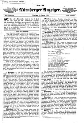 Nürnberger Anzeiger Freitag 23. Januar 1863