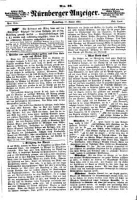 Nürnberger Anzeiger Samstag 31. Januar 1863