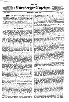 Nürnberger Anzeiger Sonntag 1. Februar 1863