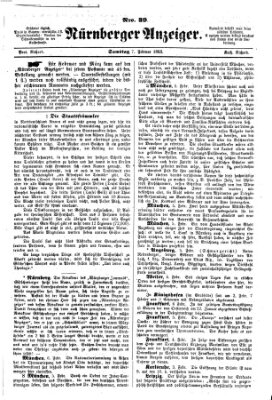 Nürnberger Anzeiger Samstag 7. Februar 1863