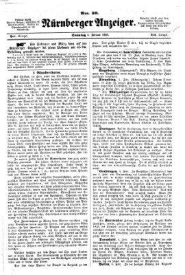 Nürnberger Anzeiger Sonntag 8. Februar 1863