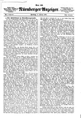 Nürnberger Anzeiger Freitag 20. Februar 1863