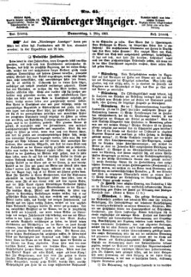 Nürnberger Anzeiger Donnerstag 5. März 1863