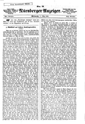 Nürnberger Anzeiger Mittwoch 11. März 1863