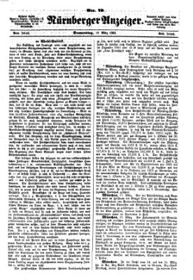 Nürnberger Anzeiger Donnerstag 19. März 1863