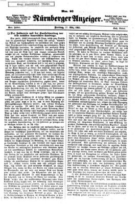 Nürnberger Anzeiger Freitag 27. März 1863