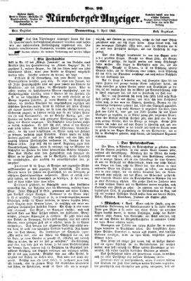 Nürnberger Anzeiger Donnerstag 9. April 1863