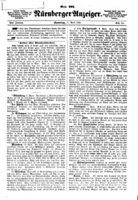 Nürnberger Anzeiger Samstag 11. April 1863