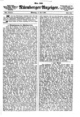 Nürnberger Anzeiger Montag 20. April 1863