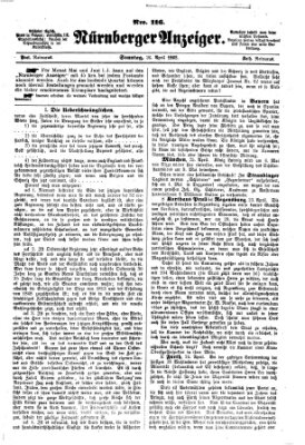 Nürnberger Anzeiger Sonntag 26. April 1863