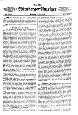 Nürnberger Anzeiger Dienstag 28. April 1863