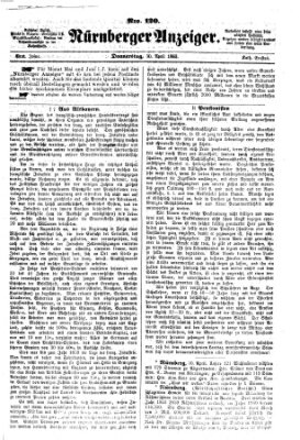 Nürnberger Anzeiger Donnerstag 30. April 1863