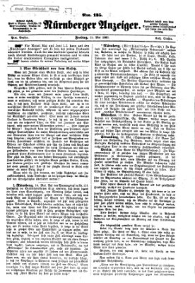 Nürnberger Anzeiger Freitag 15. Mai 1863