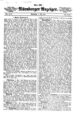 Nürnberger Anzeiger Sonntag 17. Mai 1863