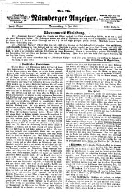 Nürnberger Anzeiger Donnerstag 25. Juni 1863