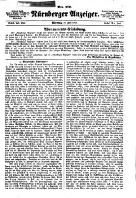 Nürnberger Anzeiger Montag 29. Juni 1863