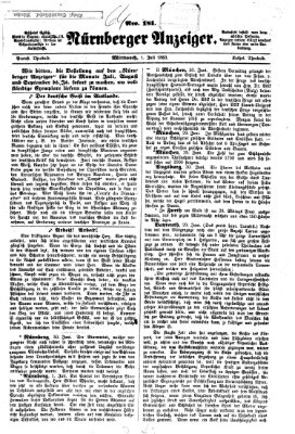 Nürnberger Anzeiger Mittwoch 1. Juli 1863