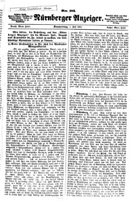 Nürnberger Anzeiger Donnerstag 2. Juli 1863