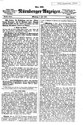 Nürnberger Anzeiger Montag 6. Juli 1863