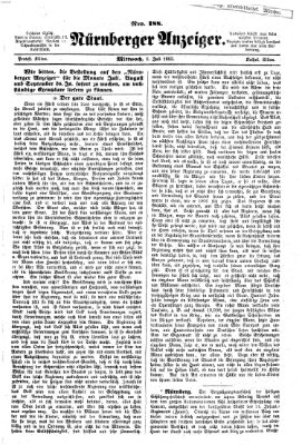 Nürnberger Anzeiger Mittwoch 8. Juli 1863