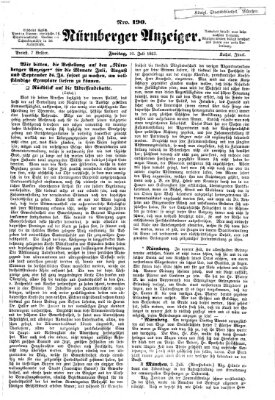 Nürnberger Anzeiger Freitag 10. Juli 1863