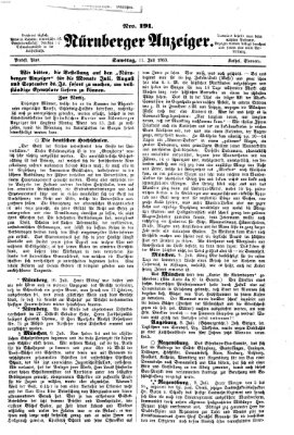 Nürnberger Anzeiger Samstag 11. Juli 1863