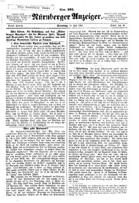 Nürnberger Anzeiger Sonntag 12. Juli 1863