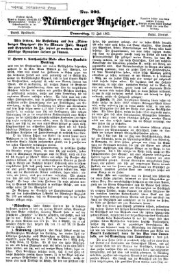 Nürnberger Anzeiger Donnerstag 23. Juli 1863