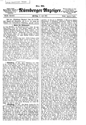 Nürnberger Anzeiger Freitag 31. Juli 1863