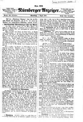 Nürnberger Anzeiger Samstag 1. August 1863