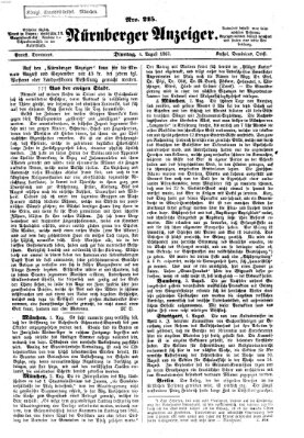 Nürnberger Anzeiger Dienstag 4. August 1863