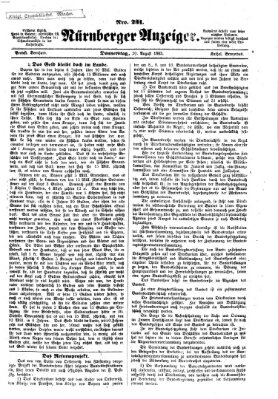 Nürnberger Anzeiger Donnerstag 20. August 1863